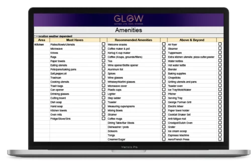 GLOW's thoughtful in-home touches that enhance guest comfort and contribute to a five-star short-term rental experience.