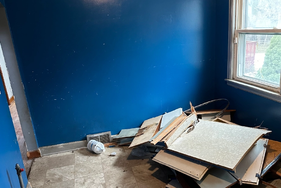 Before and after renovation of a short-term rental property in Iowa, highlighting owner-led upgrades that improved guest comfort and booking performance.