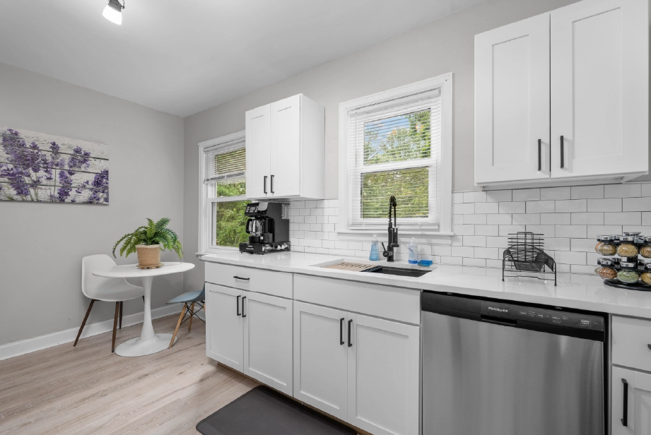 Iowa short-term rental renovation before and after, showcasing thoughtful design updates and functional improvements by GLOW Real Estate.