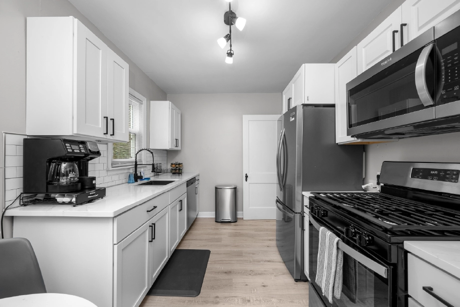 GLOW's Iowa investment property before-and-after renovation demonstrating how targeted improvements increased functionality and rental appeal.